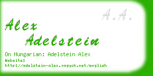 alex adelstein business card